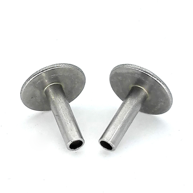 Semi-hollow tubular rivets